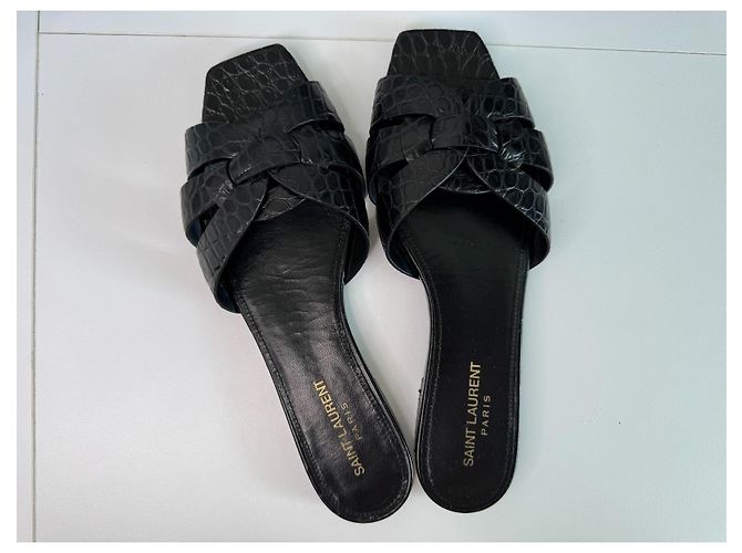 Saint Laurent Tribute Croc Flats - vista 2