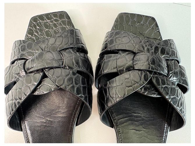 Saint Laurent Tribute Croc Flats - vista 3