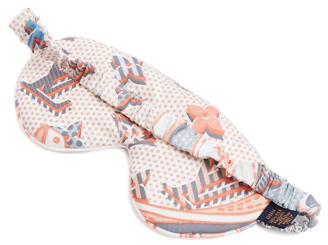 Maschera da Sonno in Seta Louis Vuitton LV Monogram Silk Twill Eyemask Nuova Multicolore - vista 3