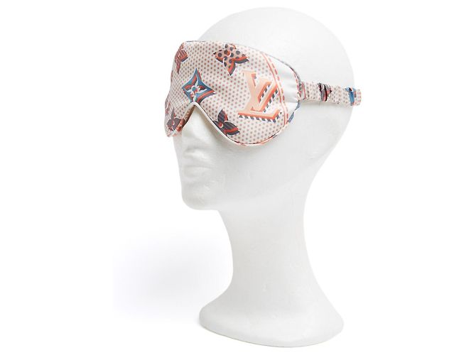 Maschera da Sonno in Seta Louis Vuitton LV Monogram Silk Twill Eyemask Nuova Multicolore - vista 5