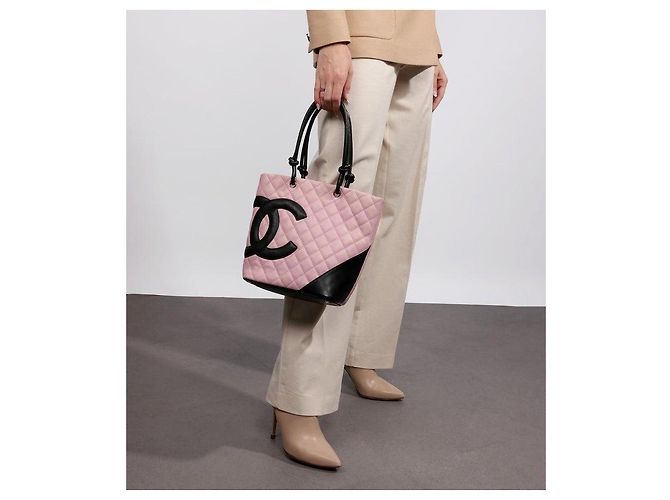 Chanel Medium Ligne Cambon Eimer Tasche Schwarz Pink - Ansicht 7