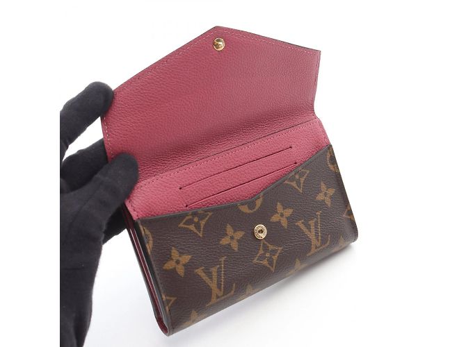 Portafoglio Bifold Compatto Pallas di Louis Vuitton Marrone Rosa - vista 6