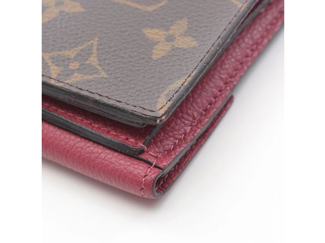 Portafoglio Bifold Compatto Pallas di Louis Vuitton Marrone Rosa - vista 8