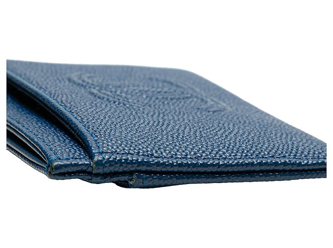Tarjetero de caviar azul CC de Chanel - vista 9