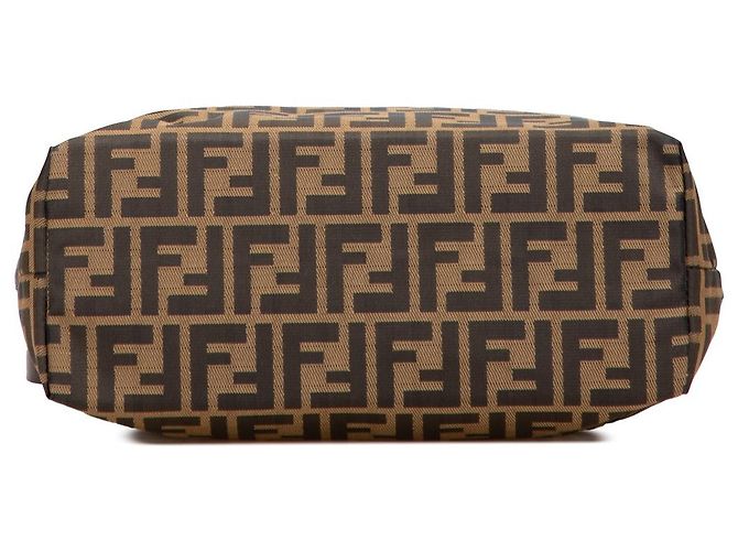 Tote en toile Zucca marron Fendi - vue 3