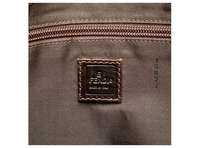 Tote en toile Zucca marron Fendi - vue 6