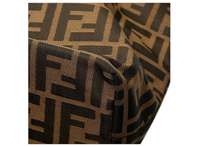 Tote en toile Zucca marron Fendi - vue 8