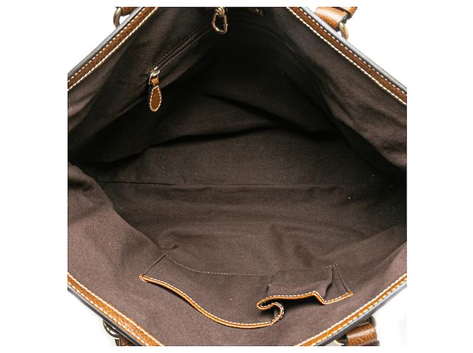 Céline Celine Braune Canvas Tragetasche - Ansicht 4