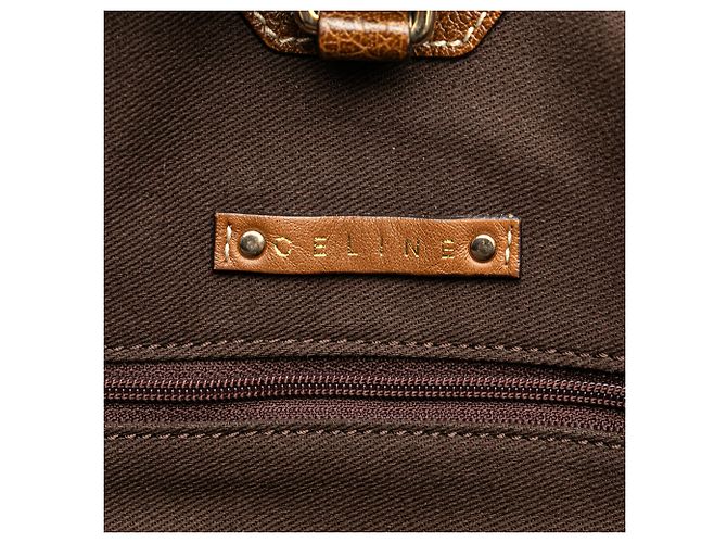 Céline Celine Braune Canvas Tragetasche - Ansicht 6
