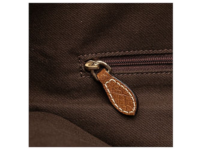 Céline Celine Braune Canvas Tragetasche - Ansicht 7