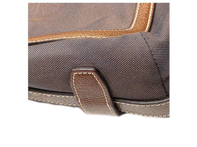 Céline Celine Braune Canvas Tragetasche - Ansicht 8