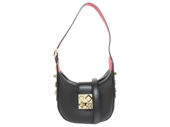 Bolsa de couro com studs Christian Louboutin Preto - vista 11