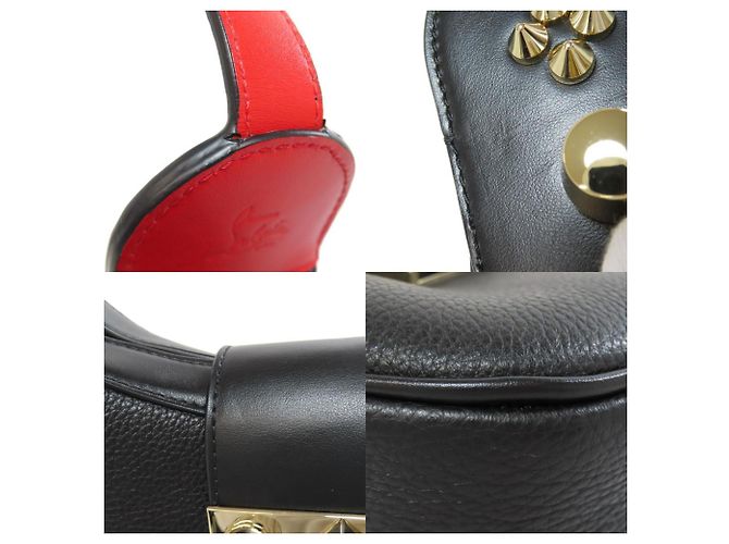 Bolsa de couro com studs Christian Louboutin Preto - vista 9