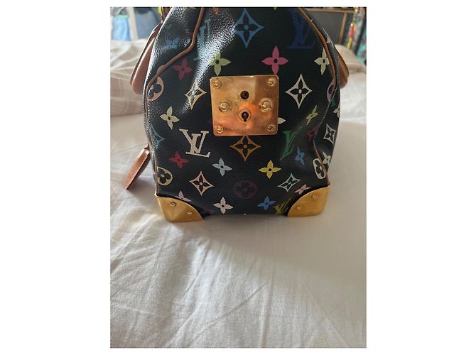 Borsa a mano Louis Vuitton Speedy in pelliccia nera Nero - vista 6