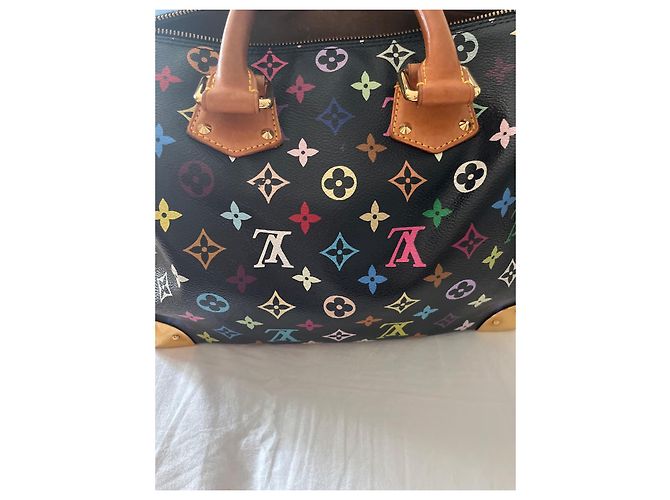 Borsa a mano Louis Vuitton Speedy in pelliccia nera Nero - vista 7