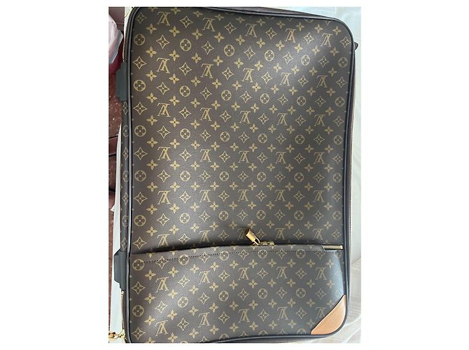 Louis Vuitton Grande valigia monogramma Pesca Marrone scuro - vista 2