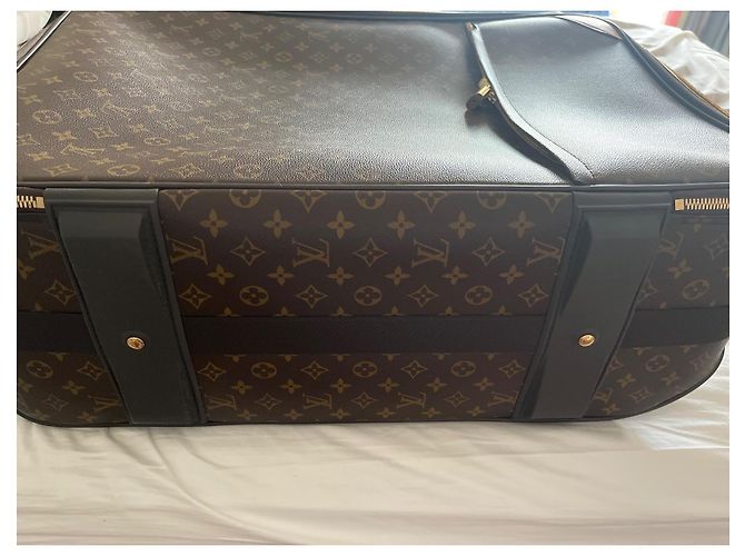 Louis Vuitton Grande valigia monogramma Pesca Marrone scuro - vista 5