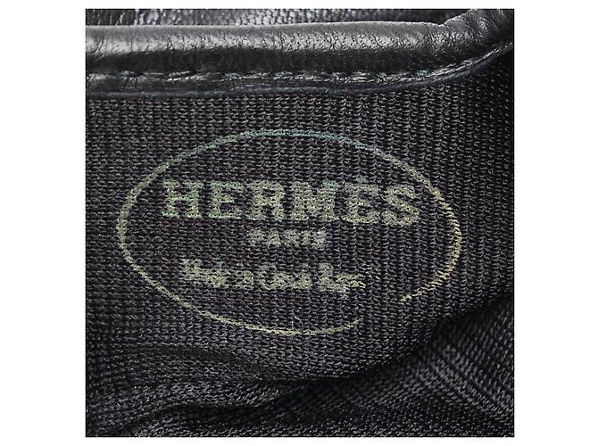 Hermès Herrenlederhandschuhe Schwarz - Ansicht 4