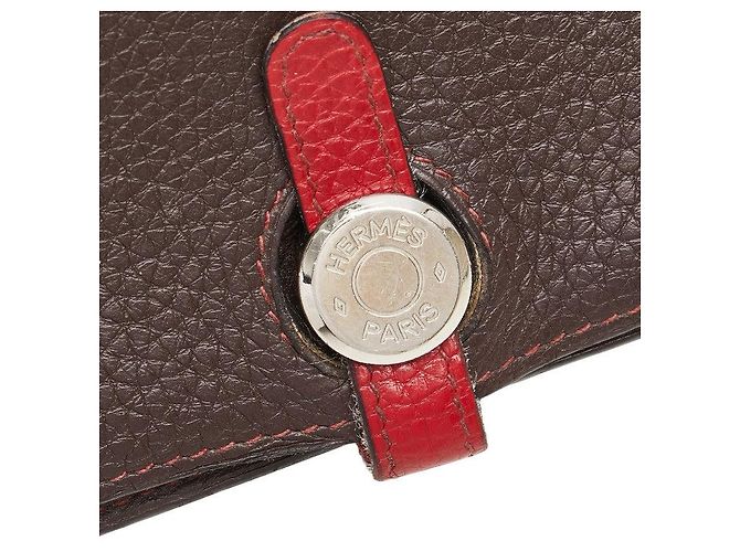 Portafoglio Dogon GM Togo di Hermès Marrone - vista 5