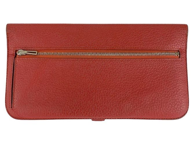 Hermès Portafoglio Lungo Togo Dogon Hermes Rosso - vista 2