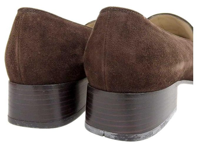Mocassini in suede Salvatore Ferragamo marroni Marrone - vista 4