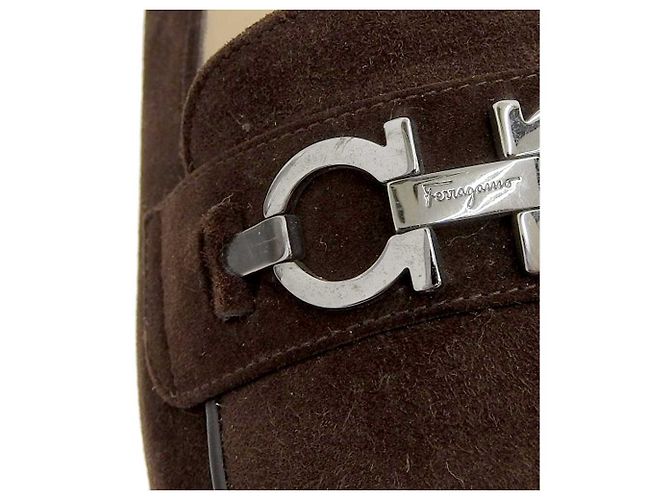 Mocassini in suede Salvatore Ferragamo marroni Marrone - vista 6