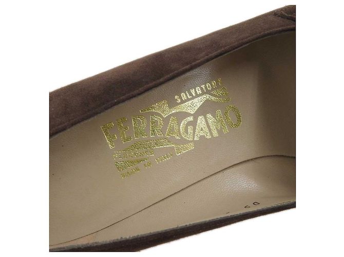 Mocassini in suede Salvatore Ferragamo marroni Marrone - vista 8