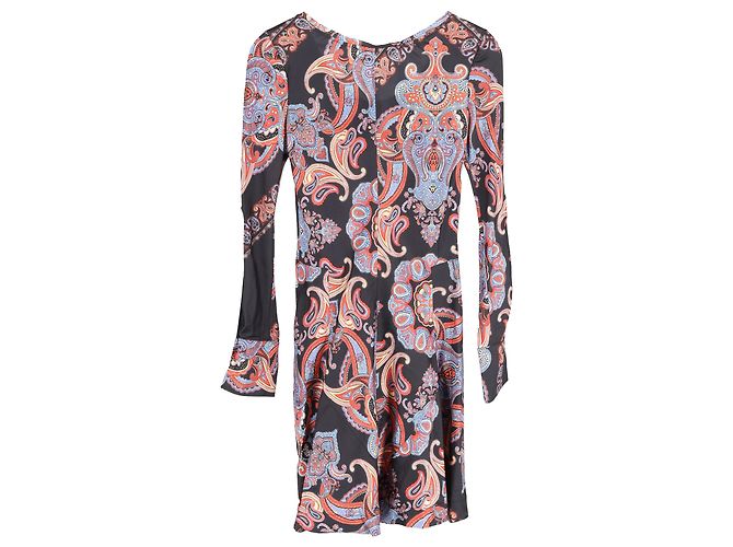 Abito Mini Stampa Paisley Multicolore in Viscosa Chloé - vista 2