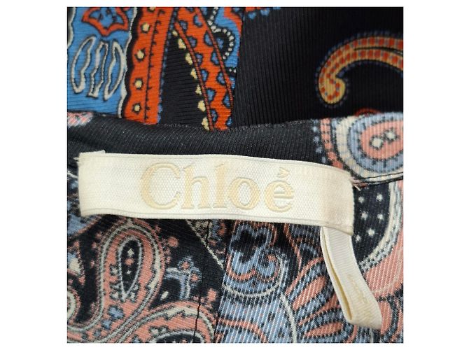 Abito Mini Stampa Paisley Multicolore in Viscosa Chloé - vista 3