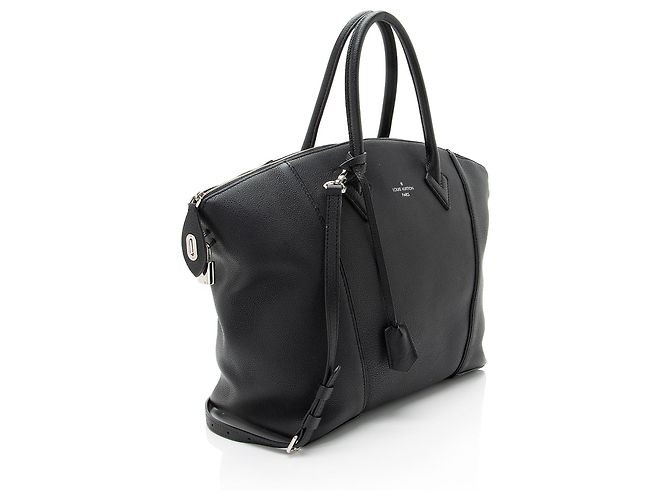 Borsa Soft Lockit MM in Taurillon Louis Vuitton Nero - vista 2