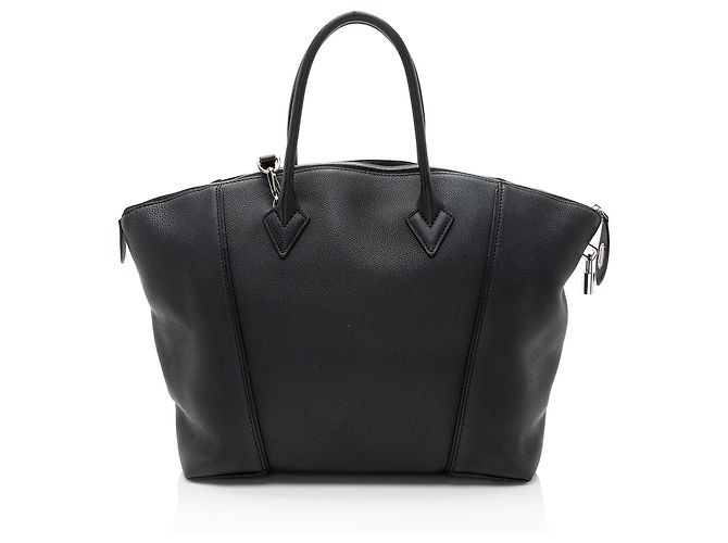 Borsa Soft Lockit MM in Taurillon Louis Vuitton Nero - vista 3