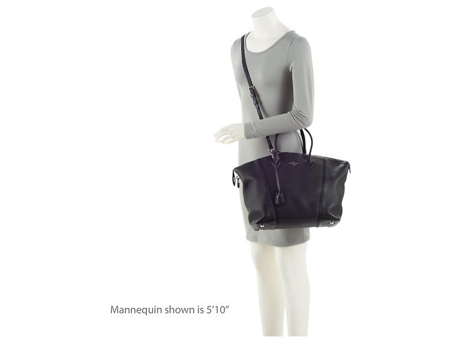 Borsa Soft Lockit MM in Taurillon Louis Vuitton Nero - vista 5