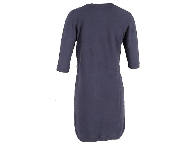 Abito mini t-shirt in cotone blu navy decorato con stelle Mulberry - vista 3