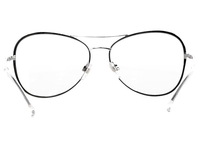 Timeless Chanel CC Pilot Sonnenbrille 2181-S aus silbernem Metall Metallisch - Ansicht 3