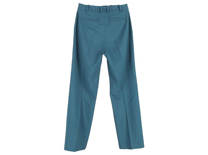 Pantalones rectos Joseph en viscosa verde - vista 2