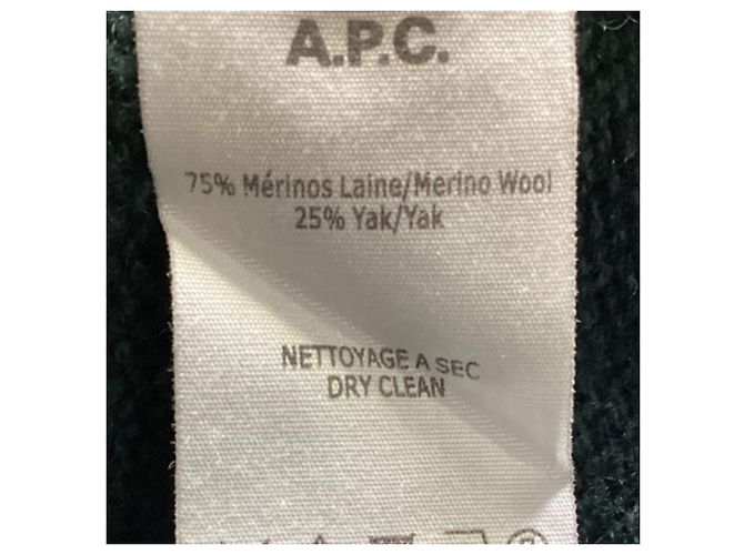 Apc Pull ras du cou A.P.C. en laine verte - vue 7