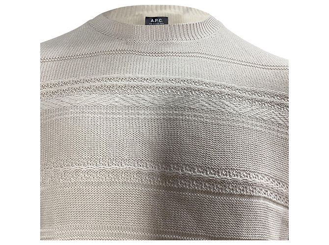 Apc Suéter de algodão creme A.P.C. tricotado Branco Cru - vista 2