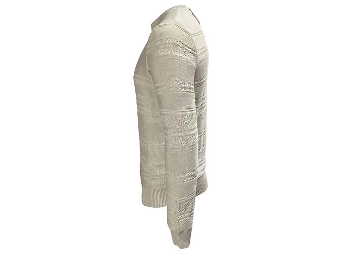 Apc Suéter de algodão creme A.P.C. tricotado Branco Cru - vista 3
