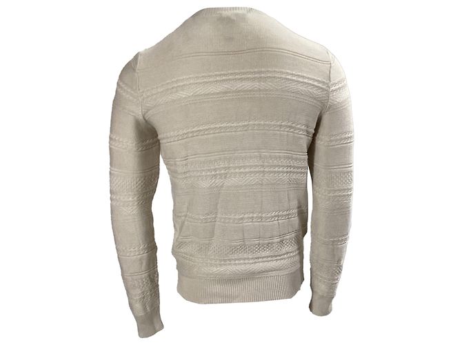 Apc Suéter de algodão creme A.P.C. tricotado Branco Cru - vista 4