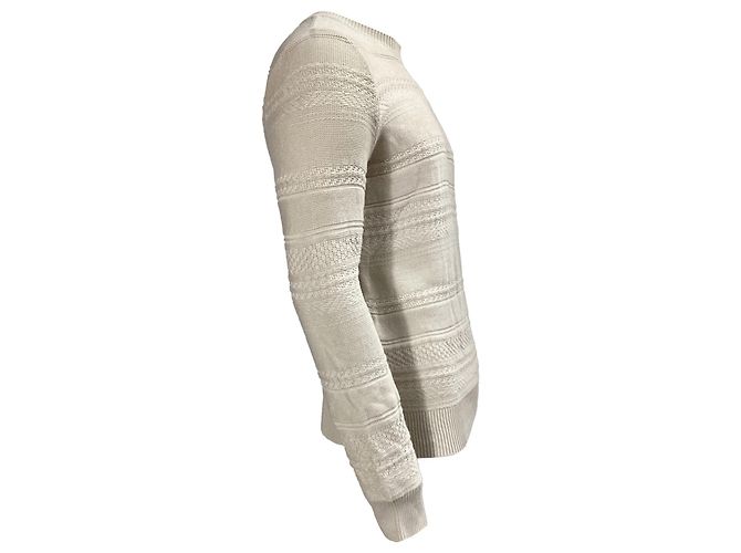 Apc Suéter de algodão creme A.P.C. tricotado Branco Cru - vista 5