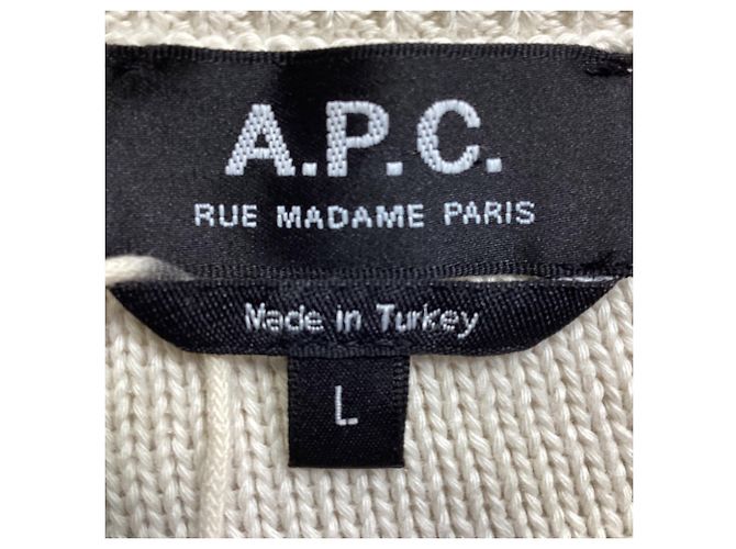 Apc Suéter de algodão creme A.P.C. tricotado Branco Cru - vista 6