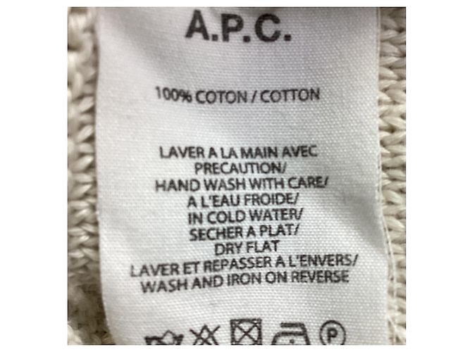 Apc Suéter de algodão creme A.P.C. tricotado Branco Cru - vista 7