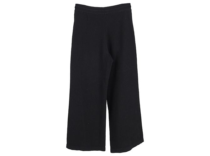 Timeless Pantalones de pierna ancha en algodón negro Chanel - vista 2