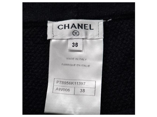 Timeless Pantalones de pierna ancha en algodón negro Chanel - vista 3
