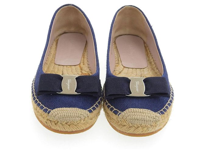 Scarpe Espadrilles Salvatore Ferragamo Blu - vista 3