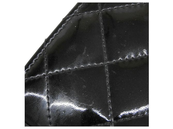 Schwarze Emaille Brieftasche Chanel A48667 - Ansicht 8