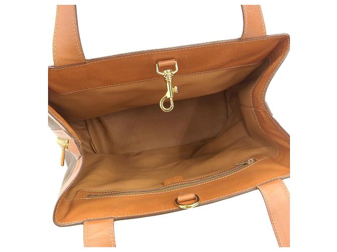 Céline Borsa tote Celine Macadam in pelle e tela marrone - vista 3