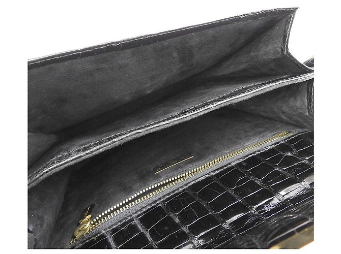 Autre Marque BARTOLOMEI ROMA Borsa 2WAY Coccodrillo Nera Nero - vista 3