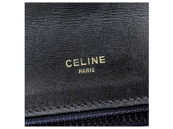 Céline Borsa Clutch Vintage Macadam Celine Nera Nero Grigio - vista 10