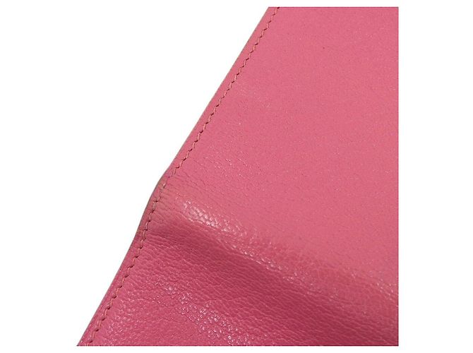Cartera Larga Dupli Bearn en Cabra Hermès Rosa Roja - vista 7